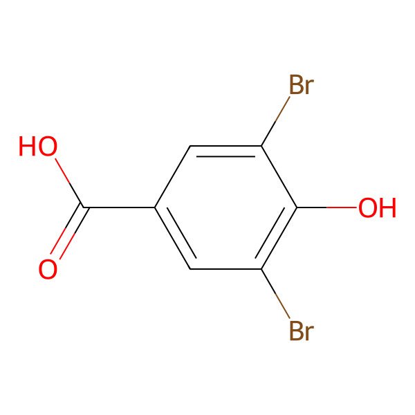 2D Structure of 3,5-Dibromo-4-hydroxybenzoic acid