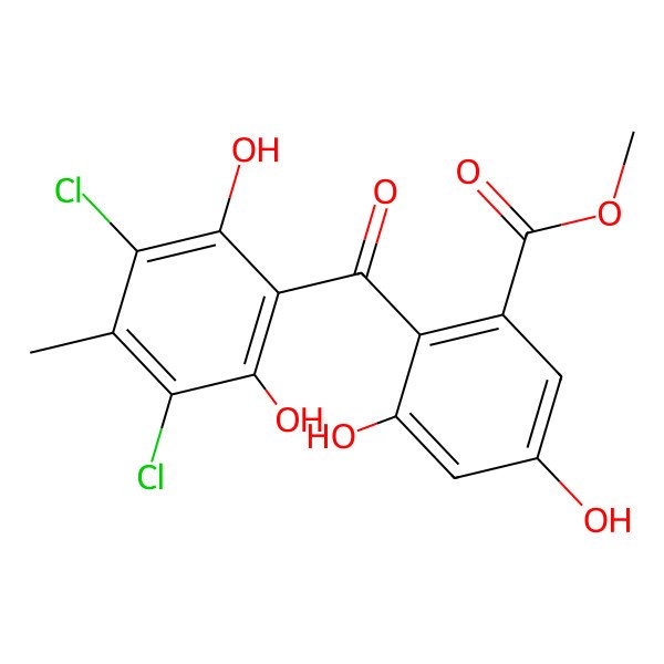 2D Structure of 3,5-dichloro-3-de-O-methylsulochrin