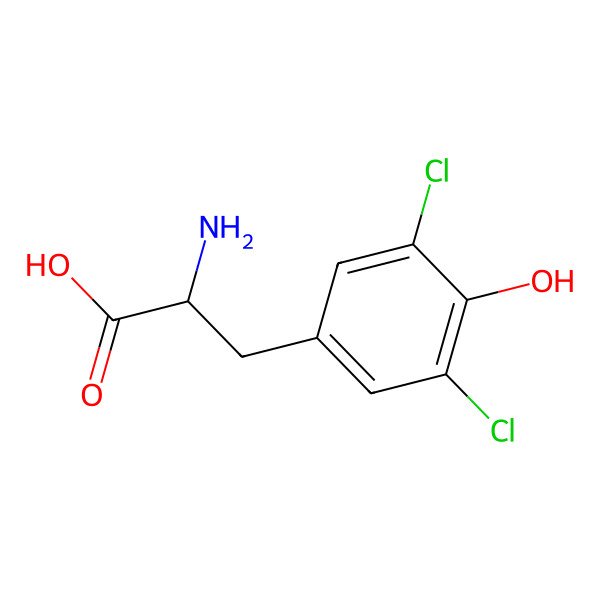 2D Structure of 3,5-dichloro-L-tyrosine