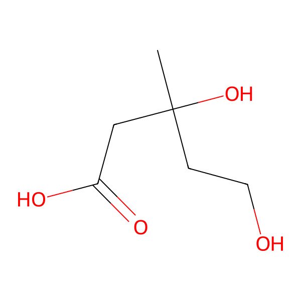 2D Structure of 3,5-Dihydroxy-3-methylpentanoic acid