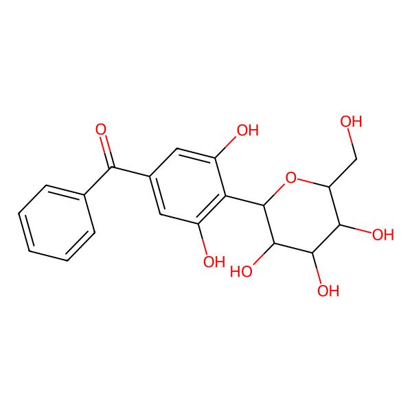 2D Structure of [3,5-Dihydroxy-4-[3,4,5-trihydroxy-6-(hydroxymethyl)oxan-2-yl]phenyl]-phenylmethanone