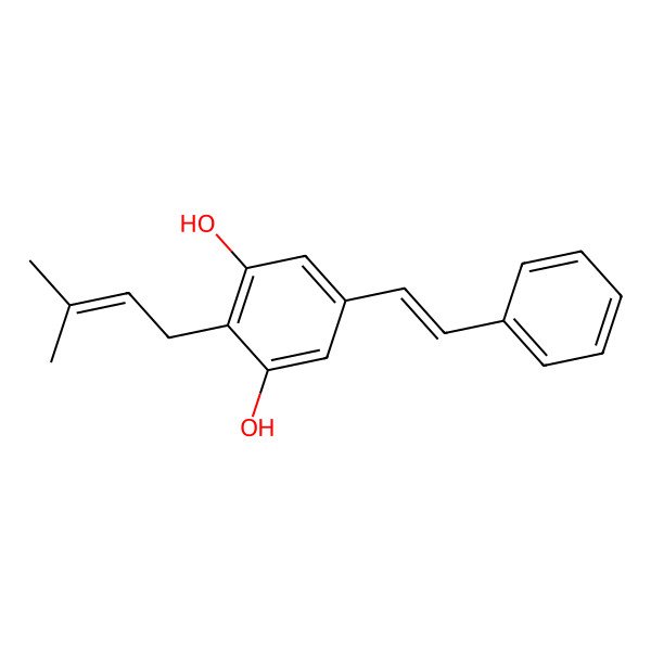 2D Structure of 3,5-Dihydroxy-4-prenylstilbene