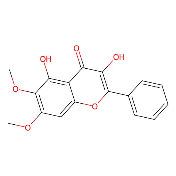 2D Structure of 3,5-Dihydroxy-6,7-dimethoxyflavone