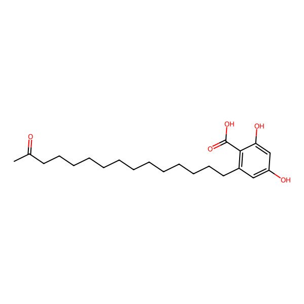2D Structure of 3,5-Dihydroxy-7-(14-oxopentadecyl)benzoic acid