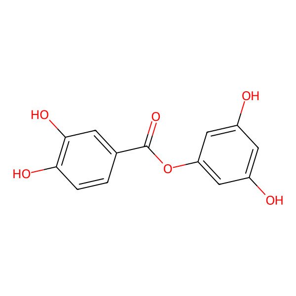 2D Structure of (3,5-Dihydroxyphenyl) 3,4-dihydroxybenzoate