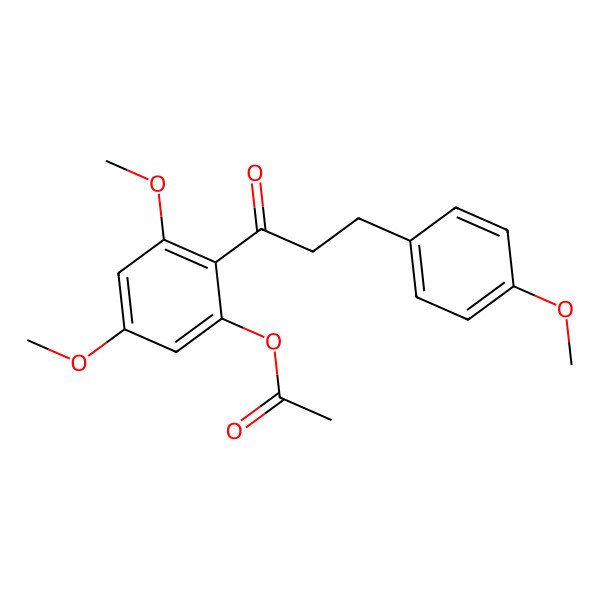 2D Structure of [3,5-Dimethoxy-2-[3-(4-methoxyphenyl)propanoyl]phenyl] acetate