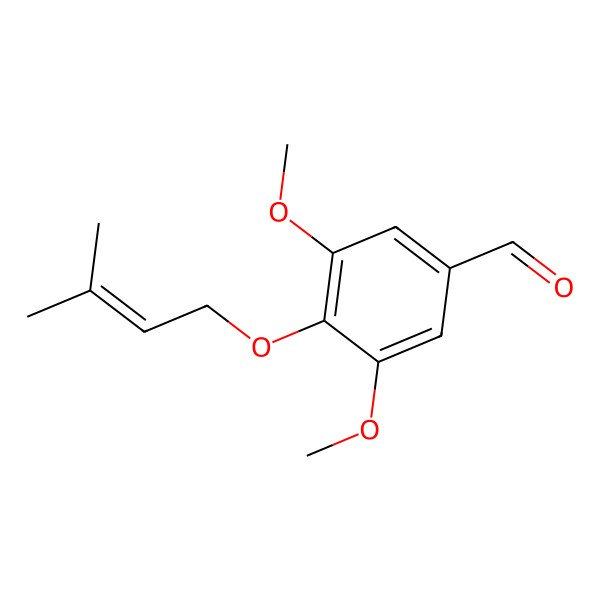 2D Structure of 3,5-Dimethoxy-4-[(3-methylbut-2-en-1-yl)oxy]benzaldehyde