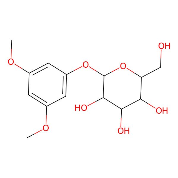 2D Structure of 3,5-Dimethoxyphenyl hexopyranoside 2D Structure of 3,5-Dimethoxyphenyl hexopyranoside