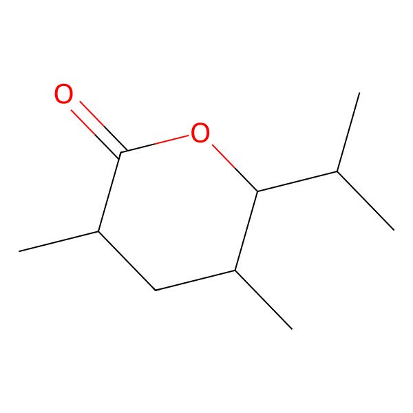2D Structure of 3,5-Dimethyl-6-(methylethyl)-3,4,5,6-tetrahydropyran-2-one