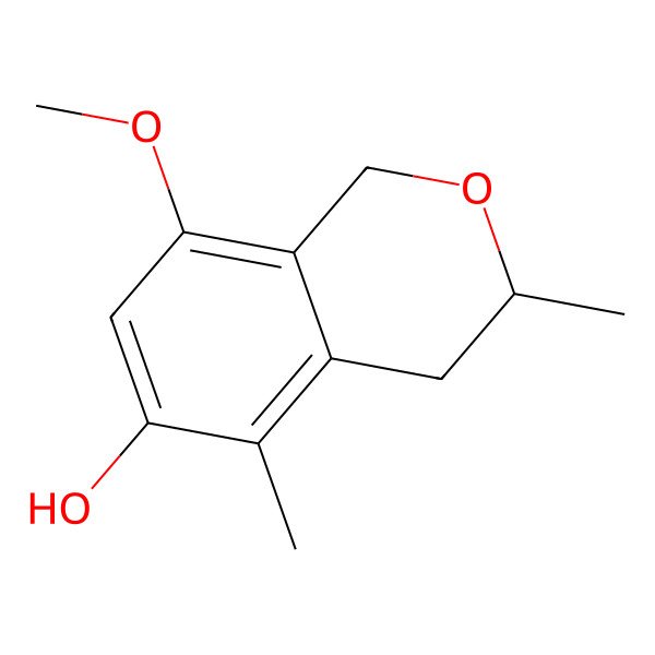 2D Structure of 3,5-Dimethyl-8-methoxy-3,4-dihydro-1h-isochromen-6-ol
