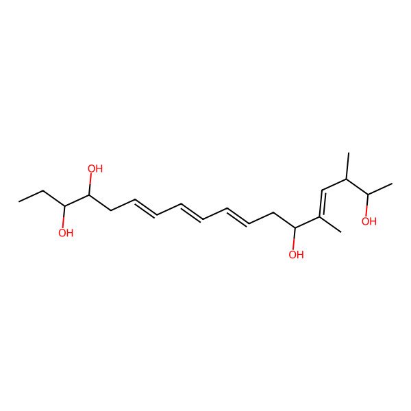 2D Structure of 3,5-Dimethyloctadeca-4,8,10,12-tetraene-2,6,15,16-tetrol