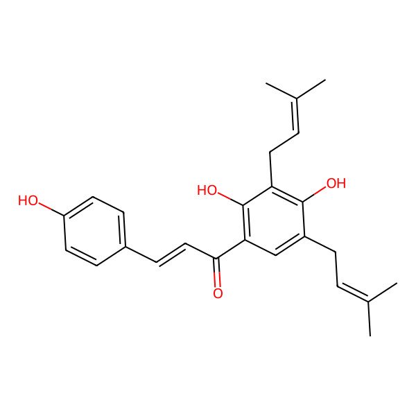 2D Structure of 3',5'-Diprenyl-2',4',4-trihydroxychalcone 2D Structure of 3',5'-Diprenyl-2',4',4-trihydroxychalcone