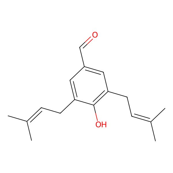 2D Structure of 3,5-Diprenyl-4-hydroxybenzaldehyde