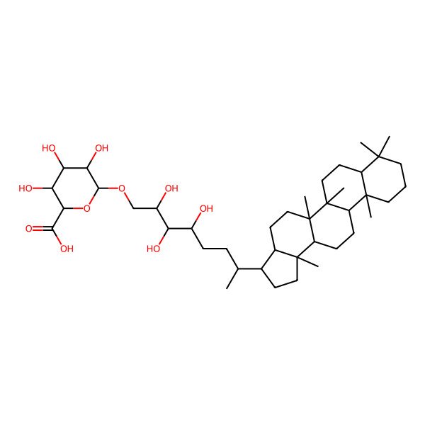 2D Structure of 35-O-alpha-altruronopyranosylbacteriohopanetetrol