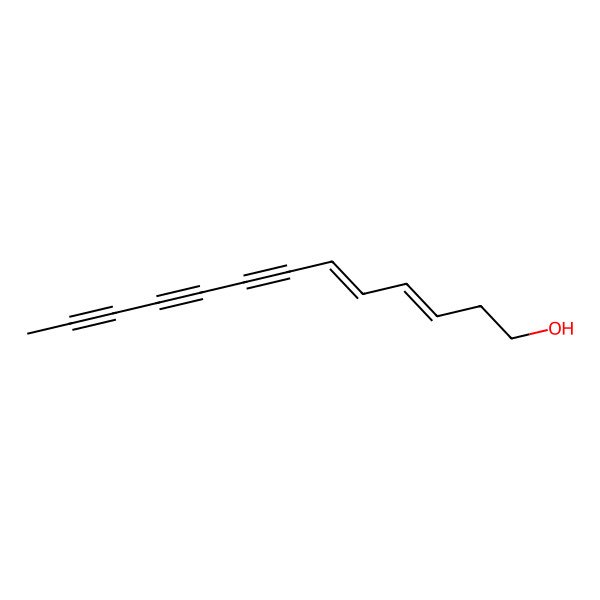2D Structure of 3,5-Tridecadiene-7,9,11-triyne-1-ol 2D Structure of 3,5-Tridecadiene-7,9,11-triyne-1-ol