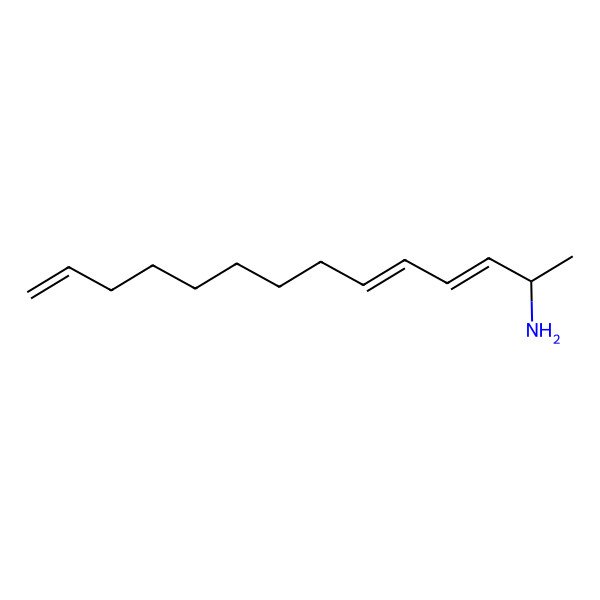 2D Structure of 3,5,13-Tetradecatrien-2-amine