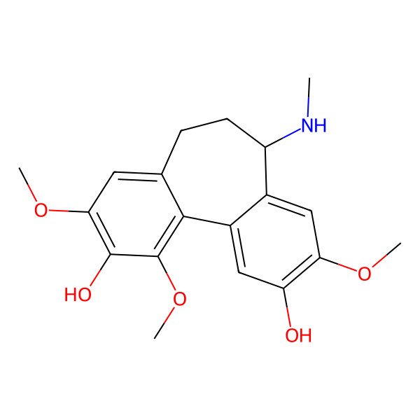 2D Structure of 3,5,13-Trimethoxy-10-(methylamino)tricyclo[9.4.0.02,7]pentadeca-1(15),2,4,6,11,13-hexaene-4,14-diol