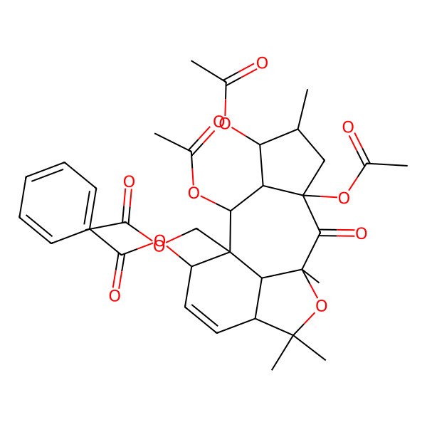 2D Structure of 3,5,15,17-O-Tetraacetyl-7-O-benzoylcheiradone