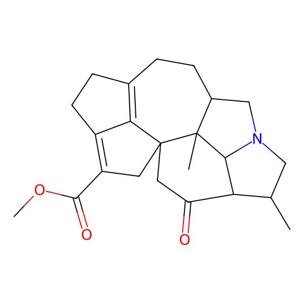 2D Structure of methyl (1R,4S,5S,8R,9S,10S)-5,9-dimethyl-3-oxo-7-azahexacyclo[11.5.1.17,10.01,9.04,8.016,19]icosa-13(19),16-diene-17-carboxylate