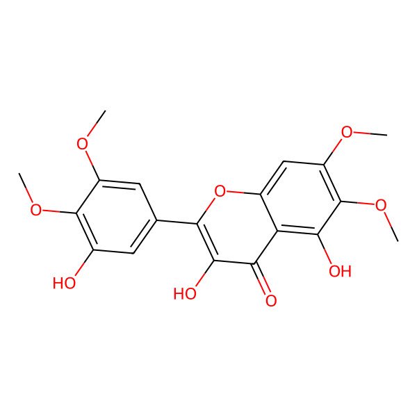 2D Structure of 3,5,3'-Trihydroxy-6,7,4',5'-tetramethoxyflavone