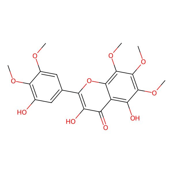 2D Structure of 3,5,3'-Trihydroxy-6,7,8,4',5'-pentamethoxyflavone 2D Structure of 3,5,3'-Trihydroxy-6,7,8,4',5'-pentamethoxyflavone