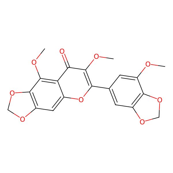 2D Structure of 3,5,3'-Trimethoxy-6,7:4',5'-bis(methylenedioxy)flavone