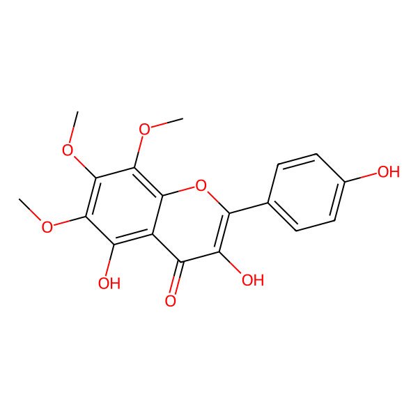 2D Structure of 3,5,4'-Trihydroxy-6,7,8-trimethoxyflavone