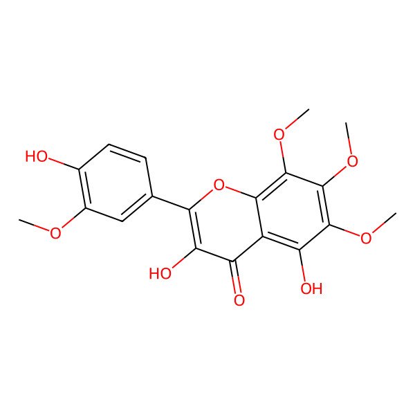2D Structure of 3,5,4'-Trihydroxy-6,7,8,3'-tetramethoxyflavone
