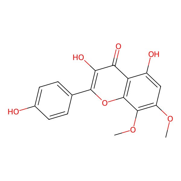 2D Structure of 3,5,4'-Trihydroxy-7,8-dimethoxyflavone