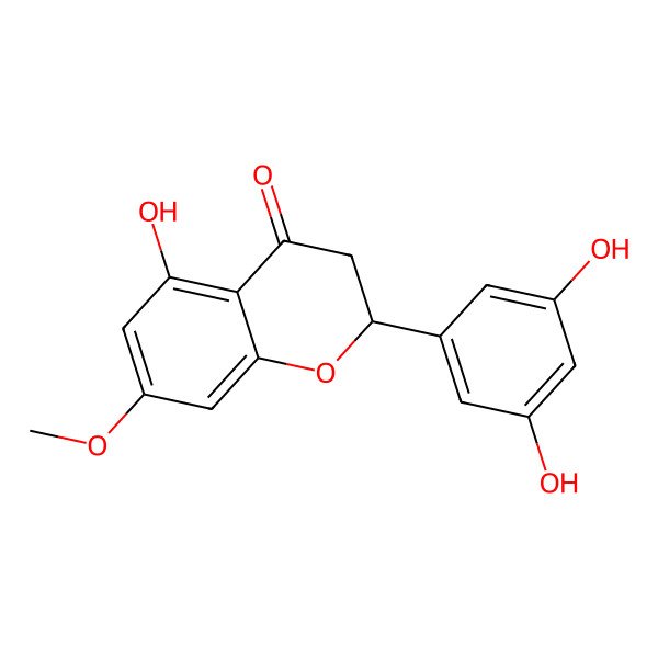 2D Structure of 3',5,5'-Trihydroxy-7-methoxyflavanone 2D Structure of 3',5,5'-Trihydroxy-7-methoxyflavanone
