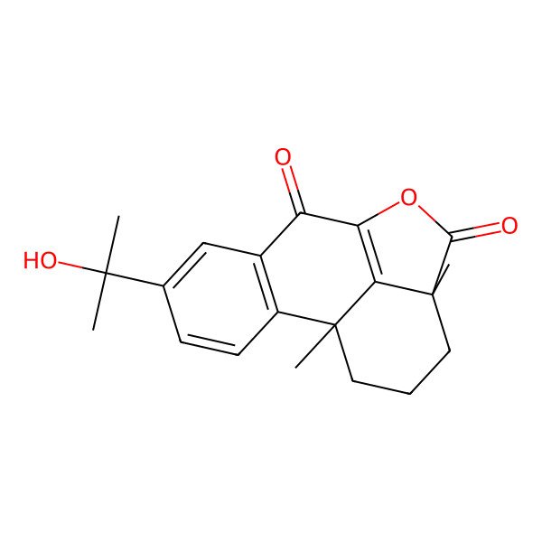 2D Structure of 5-(2-Hydroxypropan-2-yl)-1,12-dimethyl-10-oxatetracyclo[7.6.1.02,7.012,16]hexadeca-2(7),3,5,9(16)-tetraene-8,11-dione