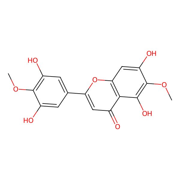 2D Structure of 3',5,5',7-Tetrahydroxy-4',6-dimethoxyflavone