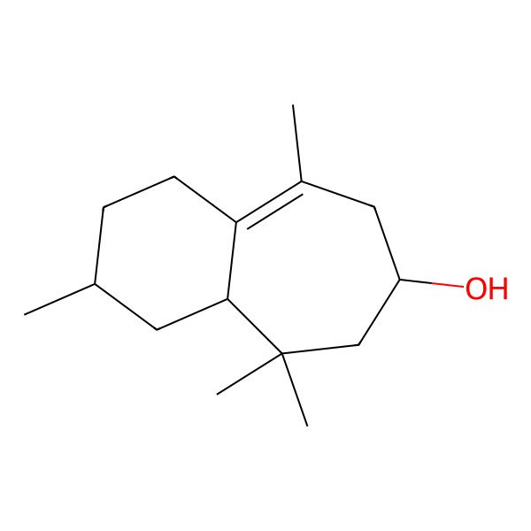 2D Structure of 3,5,5,9-Tetramethyl-1,2,3,4,4a,6,7,8-octahydrobenzo[7]annulen-7-ol