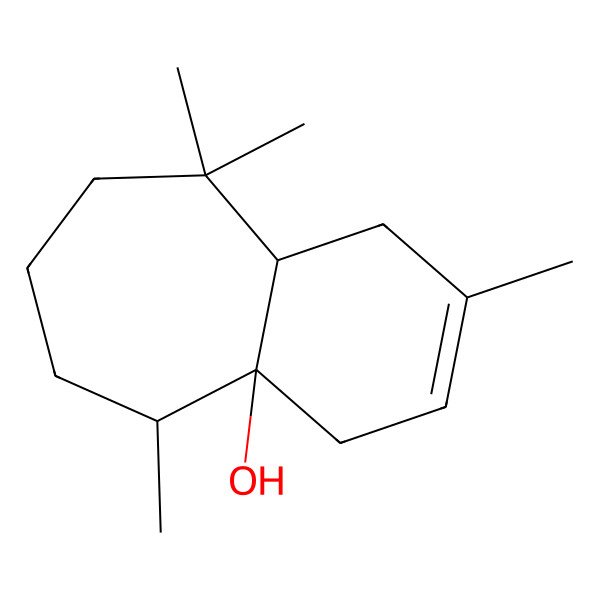 2D Structure of 3,5,5,9-tetramethyl-4,4a,6,7,8,9-hexahydro-1H-benzo[7]annulen-9a-ol