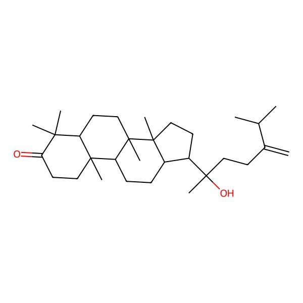 2D Structure of (5R,8R,9R,10R,13R,14R,17S)-17-[(2R)-2-hydroxy-6-methyl-5-methylideneheptan-2-yl]-4,4,8,10,14-pentamethyl-1,2,5,6,7,9,11,12,13,15,16,17-dodecahydrocyclopenta[a]phenanthren-3-one