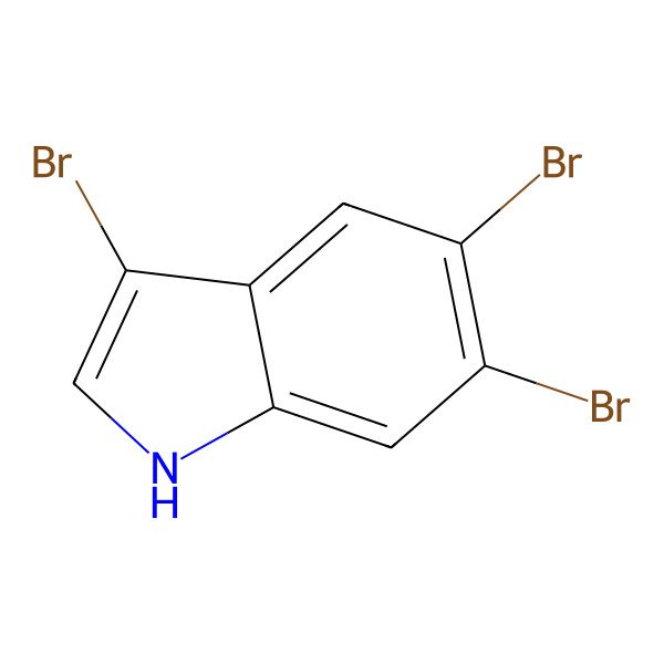 2D Structure of 3,5,6-Tribromo-1H-indole