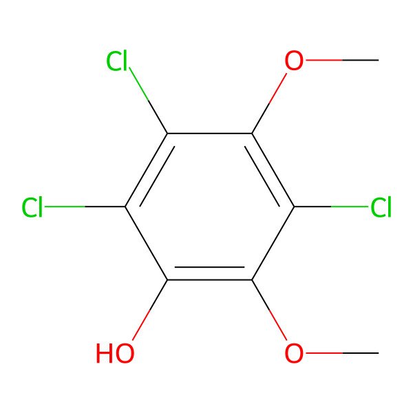 2D Structure of 2,3,5-Trichloro-4,6-dimethoxyphenol
