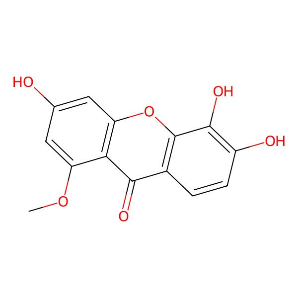 2D Structure of 3,5,6-Trihydroxy-1-methoxy-9h-xanthen-9-one 2D Structure of 3,5,6-Trihydroxy-1-methoxy-9h-xanthen-9-one