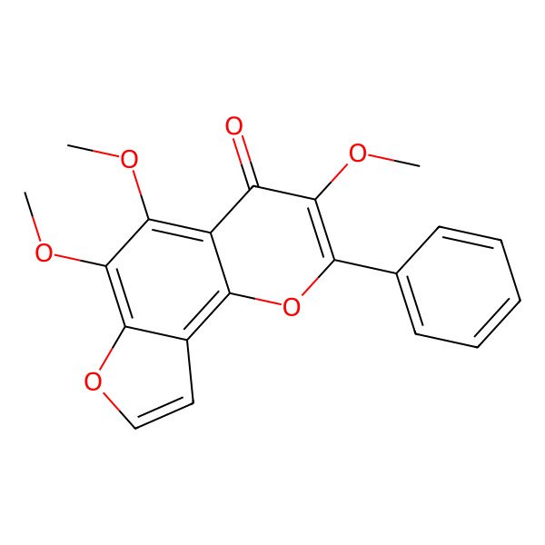 2D Structure of 3,5,6-Trimethoxyfurano[2,3:7,8]flavone
