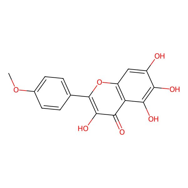 2D Structure of 3,5,6,7-Tetrahydroxy-4'-methoxyflavone