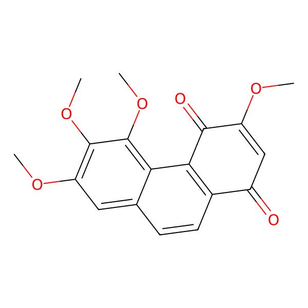 2D Structure of 3,5,6,7-Tetramethoxyphenanthrene-1,4-dione