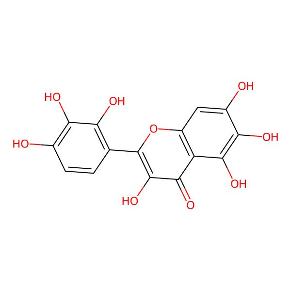 2D Structure of 3,5,6,7,2',3',4'-Heptahydroxyflavone