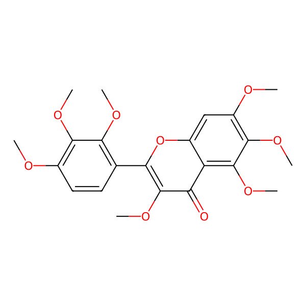 2D Structure of 3,5,6,7,2',3',4'-Heptamethoxyflavone