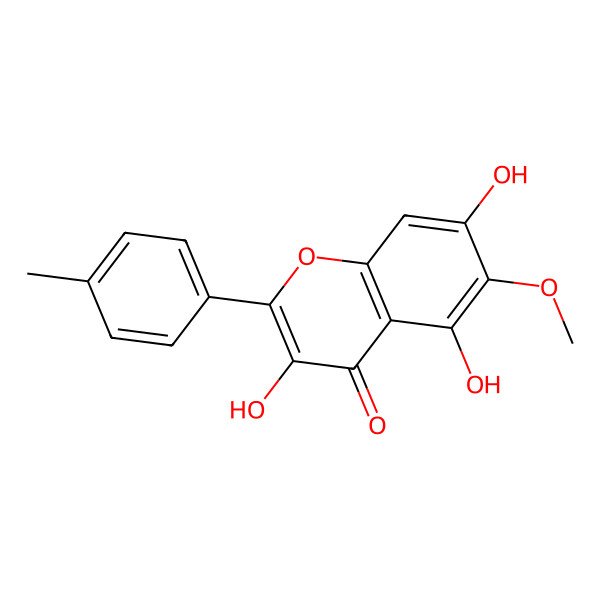 2D Structure of 3,5,7-Trihydroxy-6-methoxy-2-(4-methylphenyl)chromen-4-one