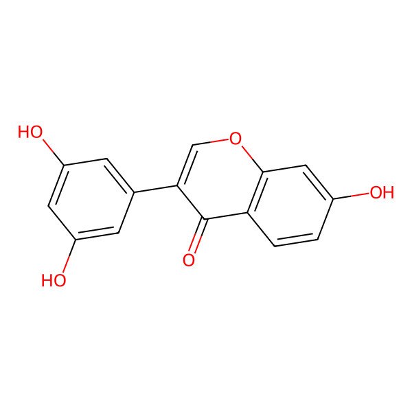2D Structure of 7-Hydroxy-3',5'-dihydroxyisoflavone