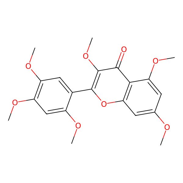 2D Structure of 3,5,7,2',4',5'-Hexamethoxyflavone 2D Structure of 3,5,7,2',4',5'-Hexamethoxyflavone
