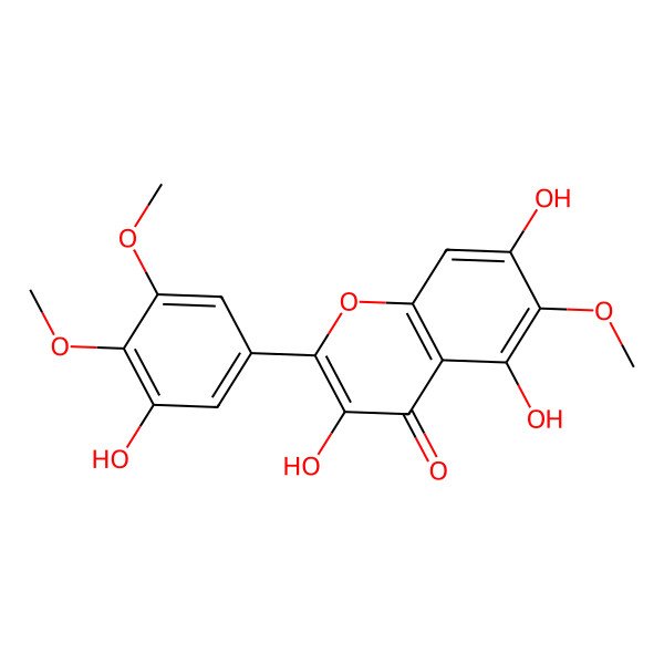 2D Structure of 3,5,7,3'-Tetrahydroxy-6,4',5'-trimethoxyflavone