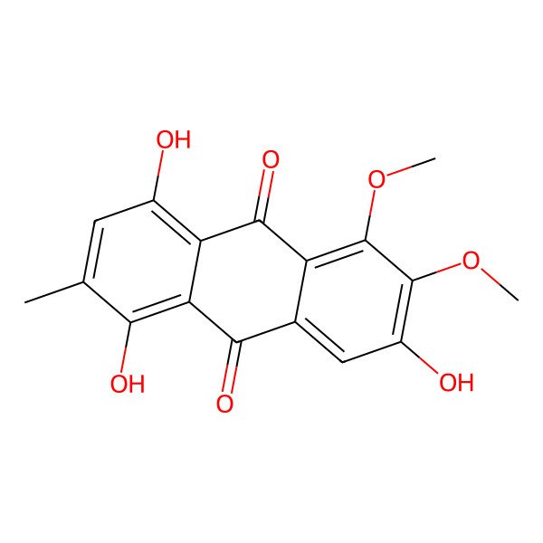 2D Structure of 3,5,8-Trihydroxy-1,2-dimethoxy-6-methylanthracene-9,10-dione