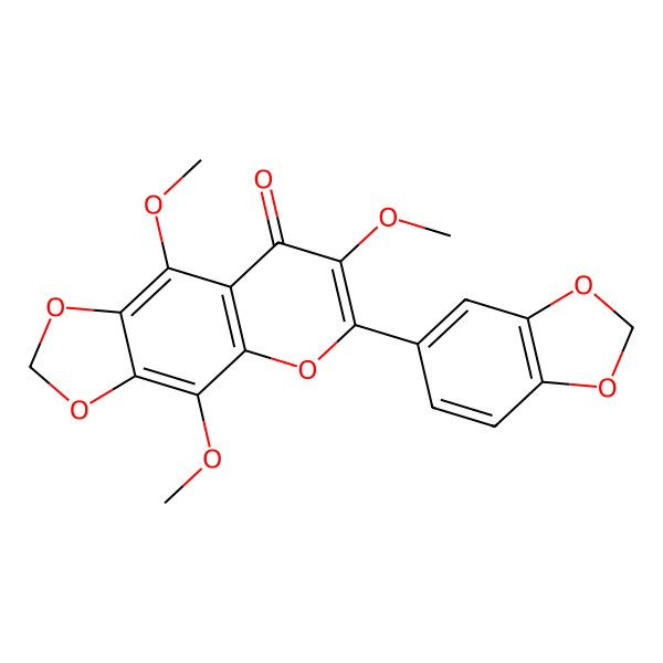2D Structure of 3,5,8-Trimethoxy-6,7:3',4'-bis(methylenedioxy)flavone