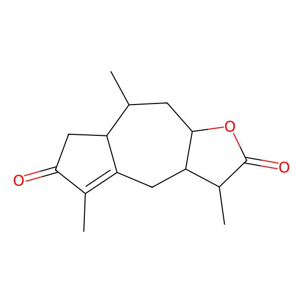 2D Structure of 3,5,8-Trimethyl-3a,7,7a,8,9,9a-hexahydroazuleno[6,5-b]furan-2,6(3H,4H)-dione
